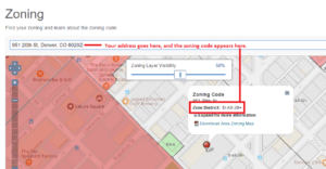 zoning map sample for Denver